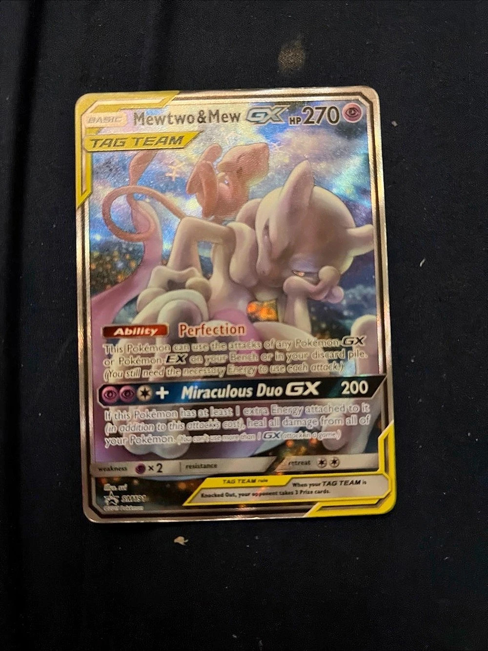 Pokémon Mewtwo & Mew-GX Tag Team Trading Card